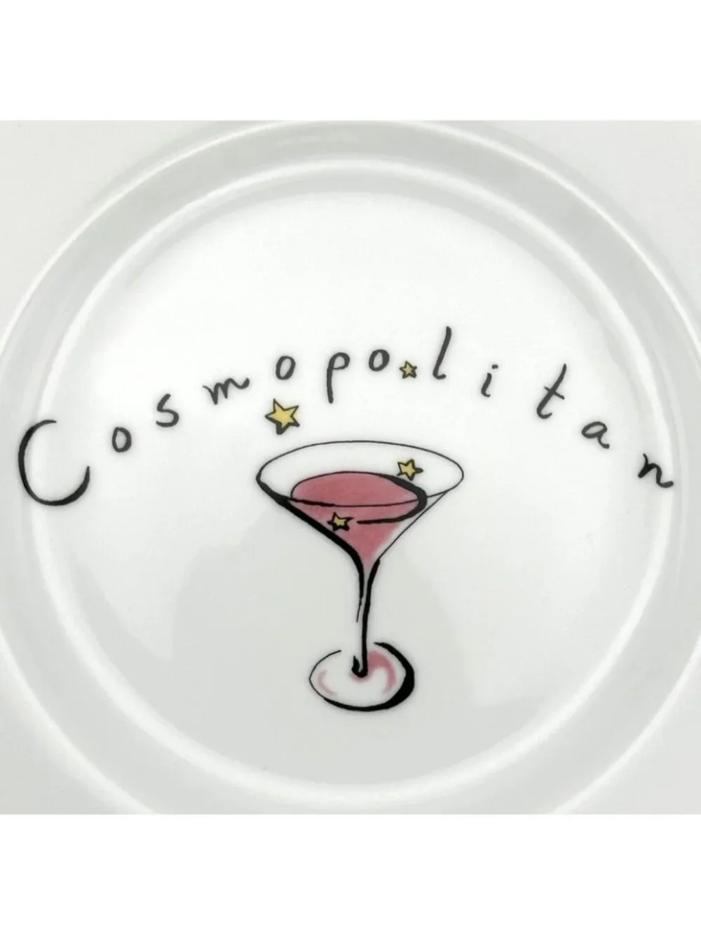 Pottery Barn Cosmopolitan Martini Plate Cocktails Drinks Side Appetizer Desert